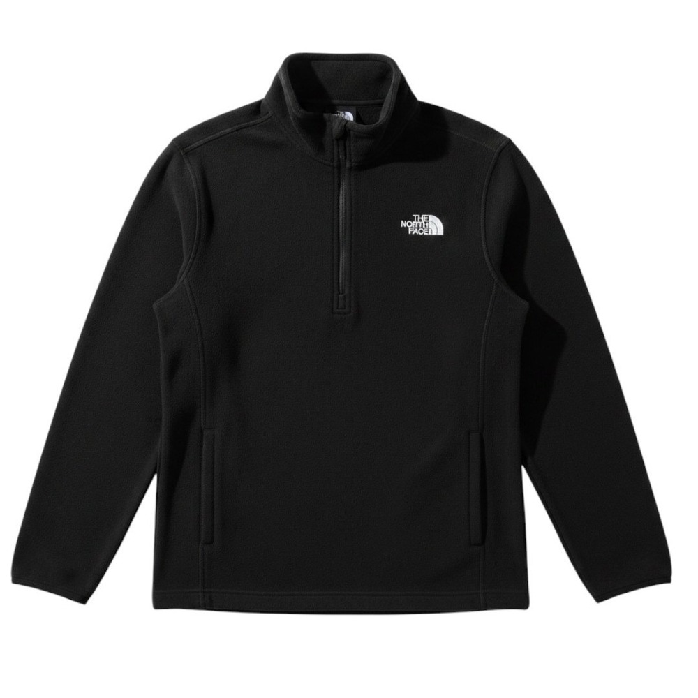 The North Face Mens 1/4 Zip Pullover Black Fleece Active Hiking Top Small S/P